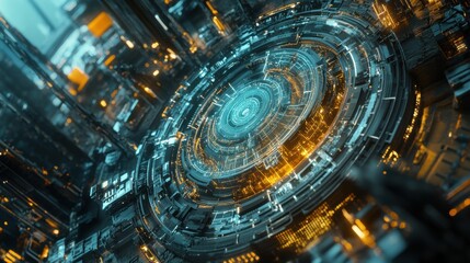 Fototapeta premium Image showing the technological universe of the future. Sense of modern technology