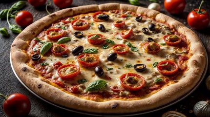 Hot and spicy pizza.