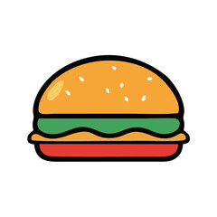 hamburger on a white Ra l