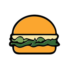 hamburger on a white Ra l