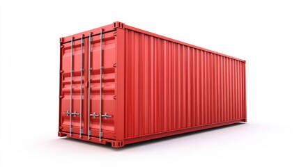 Fototapeta premium container box, container insolated on white background