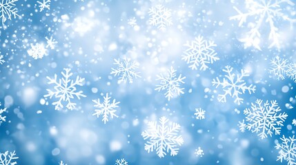 Winter Wonderland: A Beautiful Snowy Background with Falling Snowflakes