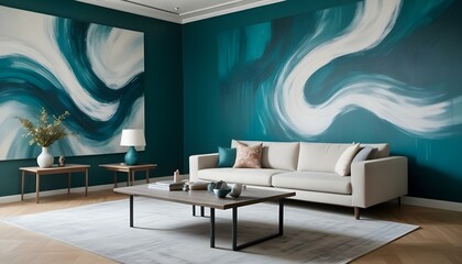 Photo interior modern design room 3d illustration;