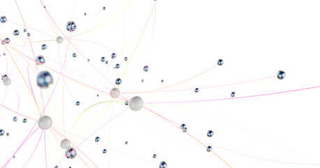 Abstract 3d render, network concept, background