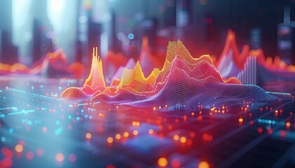 Advanced 3D Financial Data Analytics Platform, advanced 3D financial data analytics platform with detailed, 