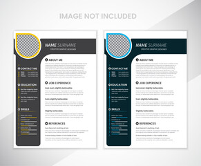 modern creative print-ready cv resume design template