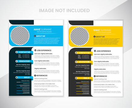 Minimal Resume CV Template. Resume/CV template with nice typography