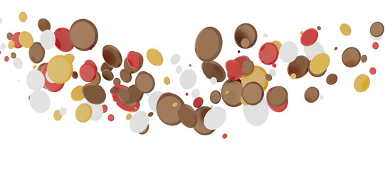 Confetti, paper triangle on the floor, fancy, colorful, celebration party