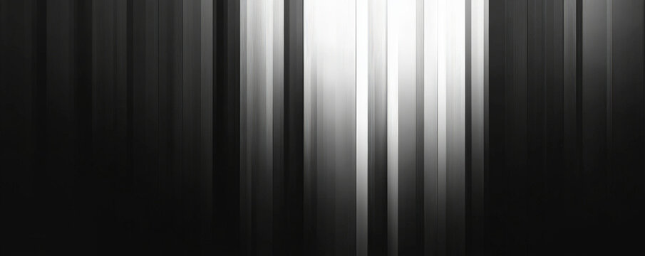 Vertical gradient stripes in black and white, with sharp contrast between the dark and light tones, featuring a smooth, reflective finish.