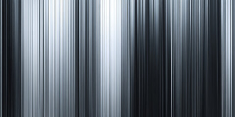 Obraz premium Vertical gradient stripes in cool grey tones, blending from dark slate to light silver, with a brushed metal texture for a sleek, modern look.