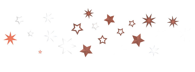 Celestial Splendor Unveiled: 3D Gold Stars Rain Illustration Enchants