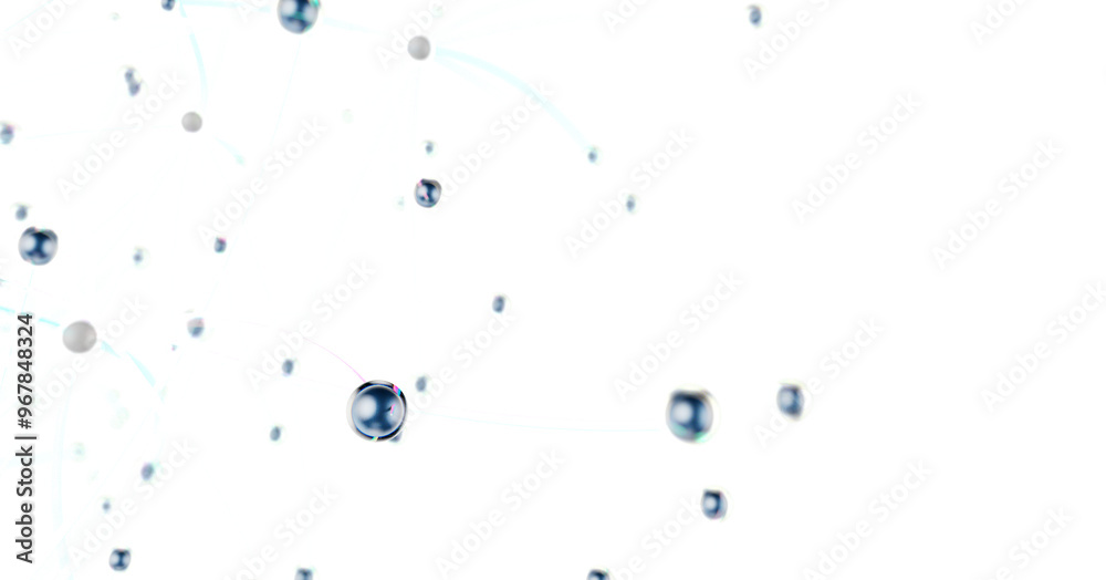 Aufkleber abstract 3d render, network concept, background