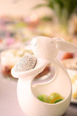 easter rabbit with egg