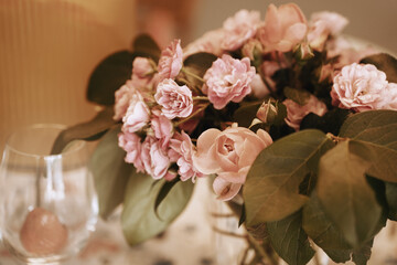 bouquet of pink roses