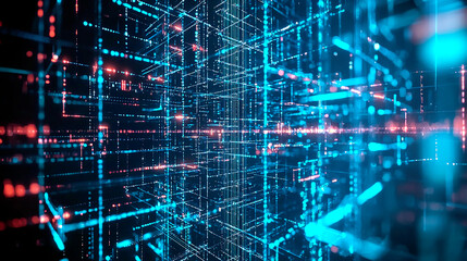 Naklejka premium Technology and cyberspace in a modern design, illustrating the futuristic and digital dimensions of science and network connectivity