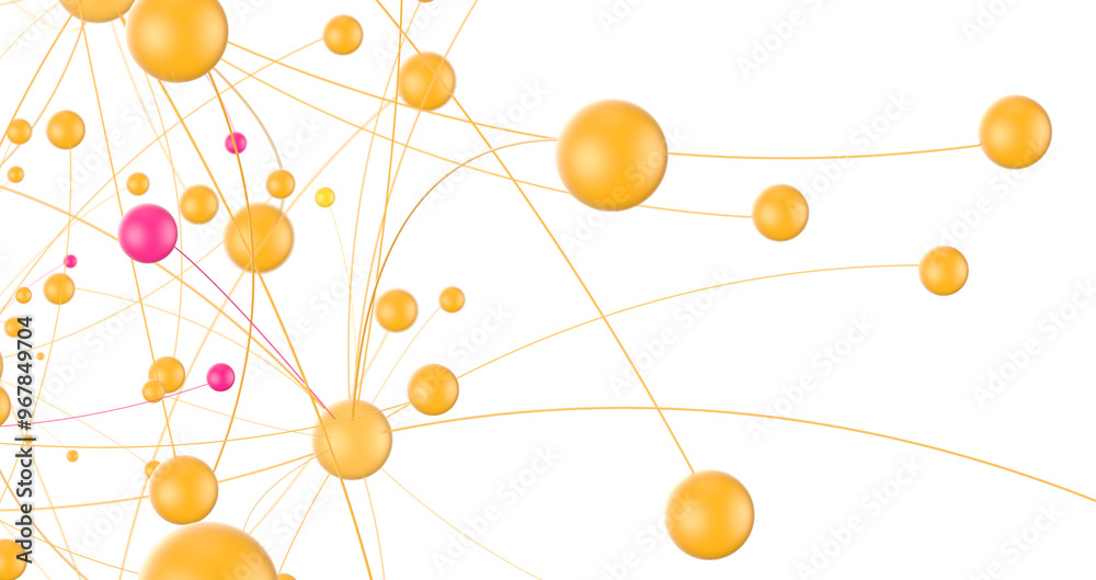 Poster abstract 3d render, network concept, background