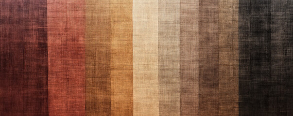 Fototapeta premium Vertical gradient stripes in rich, earthy tones, blending from deep brown to soft beige, with a textured, rough surface for a natural, organic feel.