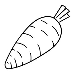 Radish illustration for card website, application, printing, document, poster design, etc.