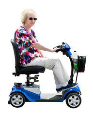 Old woman png riding mobility scooter, senior healthcare concept © Rawpixel.com