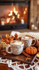 Naklejka premium still life with coffee and spices