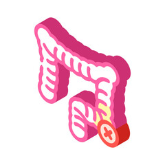 bowel resection surgery isometric icon vector. bowel resection surgery sign. isolated symbol illustration