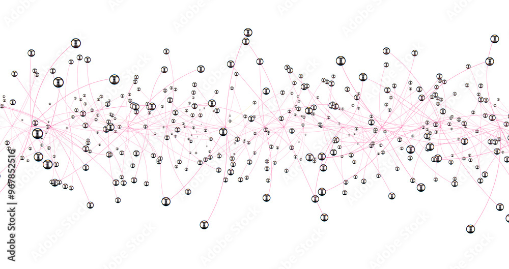 Aufkleber Abstract digital background of points and lines. Glowing plexus. Big data. Network or connection.