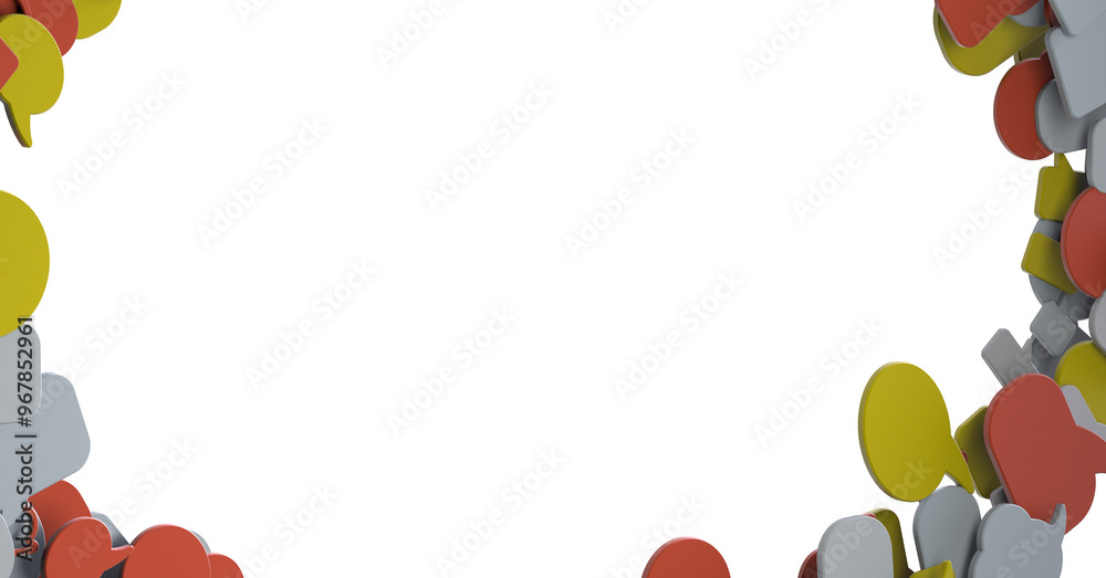 Poster hand using mobile smartphone with email icon, email concept, copy space