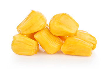 Ripe Jackfruit on white background.