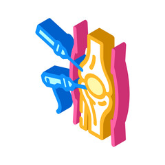 arthroscopy surgery isometric icon vector. arthroscopy surgery sign. isolated symbol illustration