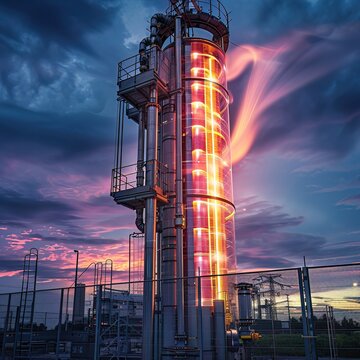 Plasma arc gasification converting waste into electricity, offering a solution to both waste management and energy generation
