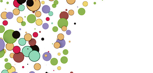  Colorful confetti on white background