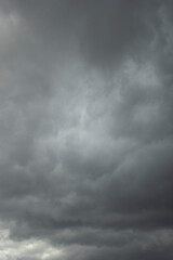 Thunderclouds. Grey sky. Summer clouds. Beautiful weather.