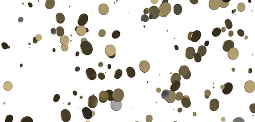 Gilded Celebration: Magnificent 3D Illustration of a Grand gold Confetti Event