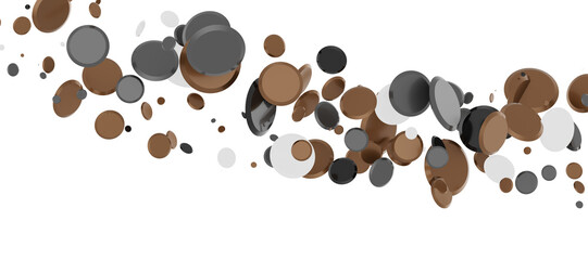 Euphoric Eruption: Magnificent 3D Illustration Showcasing Bursting gold Confetti