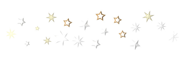 Drifting Christmas Stardust: Captivating 3D Illustration of Descending Stardust Particles for the Holidays