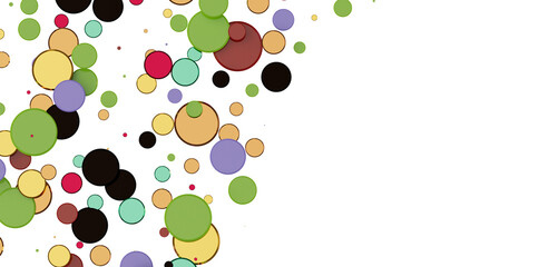  Multicolored confetti on white