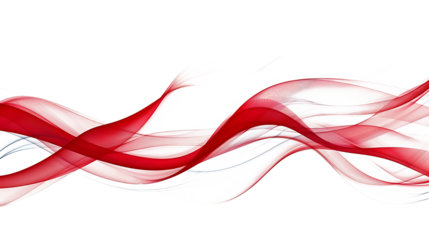 abstract red curve isolated on white