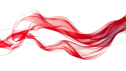 abstract red curve isolated on white