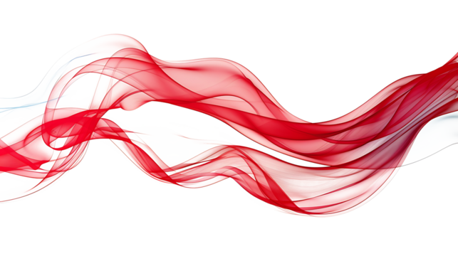 abstract red curve isolated on white