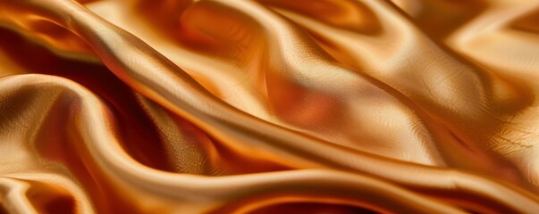 Obraz premium Abstract image of flowing golden fabric.