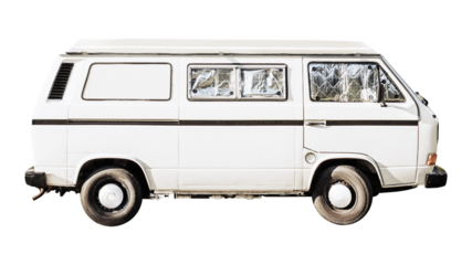 Old van png sticker, transparent background