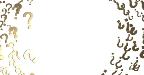 question mark symbols for FAQ, information, problem, and solution