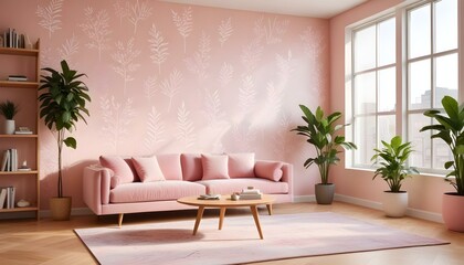 Photo interior modern design room 3d illustration;