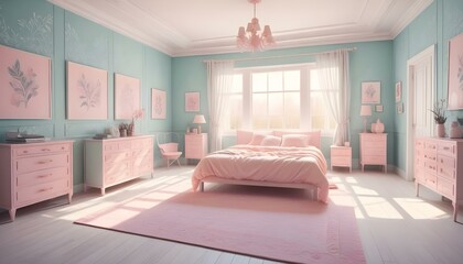 Photo interior modern design room 3d illustration;