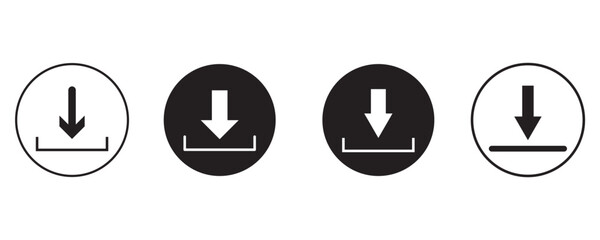 Download icon set. Download vector icon