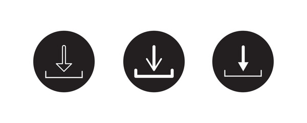 Download icon set. Download vector icon