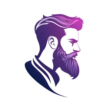 recommend clip art: Side Profile of Bearded Man for Barbershop Design
                    