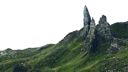 Natural landscape png border, transparent background