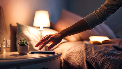 Unplugging for Better Sleep – A Person Putting Away Devices to Create a Screen-Free, Relaxing Bedtime Routine.