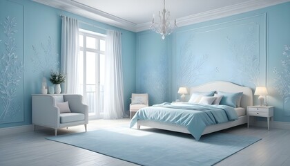 Photo interior modern design room 3d illustration;
